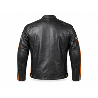 Blouson de moto en cuir de vachette vintage personnalisé pour homme, avec patchs de course brodés, design patchwork, col montant, coupe-vent, OEM