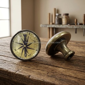 Pomo Redondo de Latón con Diseño de Brújula, Tirador Moderno para Muebles, Cómodas, Hoteles, Almacenes, Cajones, Puertas y Armarios - Product Image 3