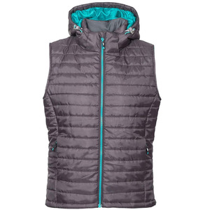 เสื้อกั๊กพัฟเฟอร์ผู้หญิง เสื้อกั๊กน้ำหนักเบา พับเก็บได้ ไม่มีแขน บุนวมแบบฟองอากาศ ซิปหน้า อุ่นสบายสำหรับฤดูหนาว - Product Image 5