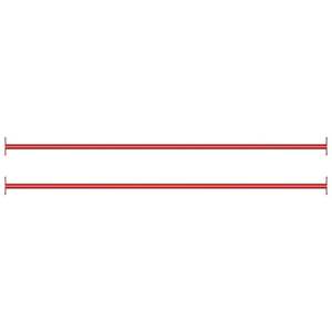 2pcs 49.2\" Steel Red Horizontal <b>Bars</b> for Turning Premium Product for Exercise and Fitness - Product Image 1
