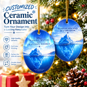 Classic Personalized Sublimation <b>Heart</b> Oval Ceramic Christmas Ornament Custom Double Sided Photo Printed Hanging <b>Decoration</b> - Product Image 1