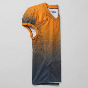 Ensemble d'uniformes de football américain sublimés sur mesure, tissu recyclé écologique, maillot et pantalon de football professionnels pour équipe - Product Image 5