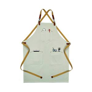 Tablier de barman professionnel en toile avec logo personnalisé, sangle en cuir réglable, uniforme de mixologie, luxe, pour personnel de bar de boîte de nuit - Product Image 3
