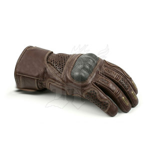 High Quality Durable Leather Full Finger Motorbike Gloves Safety Support Breathable Fabric Moisture Wicking <b>Pull</b>-On Closure - Product Image 6