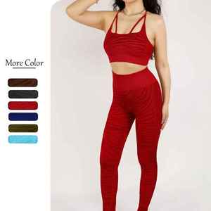 2026 Women Gym Seamless Mid <b>Waist</b> Eco Friendly Recyclable Lightweight Reversible Pants Set Ribbed Fitness Yoga Wear - Product Image 4