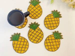Sous-verres décoratifs perlés abordables pour les goûters, les dîners en famille, les coins café et les tables d'invités par AALIYAN IMPEX - Product Image 3