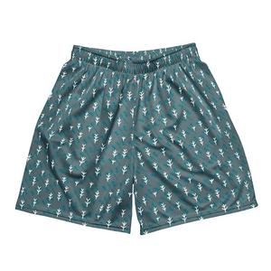 Shorts imprimés à séchage rapide pour hommes, taille élastique, coupe décontractée, tissu polyester, motif blanc et bleu - Product Image 1