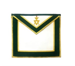 Masonic Blue Lodge Officers Embroidered <b>Leather</b> <b>Apron</b> Set of 11 Sew On Badge Magnetic Regalia - Product Image 4