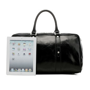 Black Genuine Leather Casual <b>Belt</b> with Square Buckle Top Handle and Adjustable Shoulder Strap Durable - Product Image 2