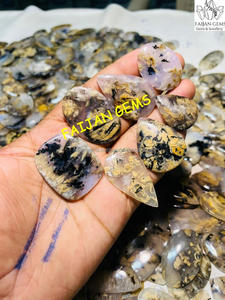 Piedra preciosa natural suelta de ágata de dendrita de tigre de alta calidad para la fabricación de joyas, piedra de Palma de cristal, piedra de joyería curativa - Product Image 2