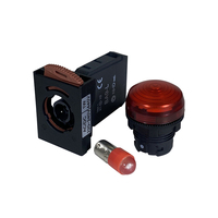 Bouton-poussoir d'arrêt d'urgence en plastique à tête ronde 10A, IP54, taille du trou 22mm, borne à vis, 415V, à enclenchement, 1NO1NC