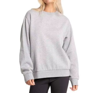 Sweat-shirt décontracté pour femme avec impression de logo personnalisé, col rond, coupe ample, style streetwear - Product Image 1