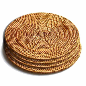 Vente directe d'usine, sets de table en rotin naturel zen asiatique, matériau écologique, décoration de table pour mariage, fête, anniversaire, événements - Product Image 1