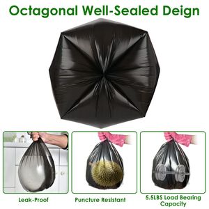 4 Rotoli di Sacchi per Rifiuti Usa e Getta Inodori da 5,3 Galloni, Sacchi Neri Resistenti alle Perdite, Cestino Portatile per la Casa - Product Image 3