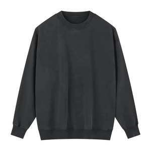 เสื้อสเวตเชิ้ตคอกลมโอเวอร์ไซส์สำหรับผู้ชาย ผ้าฝ้ายฟลีซ 100% สีพื้น ทรงปกติ แขนยาว สวมใส่สบาย ระบายอากาศได้ดี เหมาะสำหรับฤดูหนาว - Product Image 4