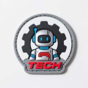 Patch en caoutchouc thermocollant personnalisé en PVC souple, style dessin animé 3D, pour accessoires vestimentaires et chapeaux, avec logo en relief - Product Image 4
