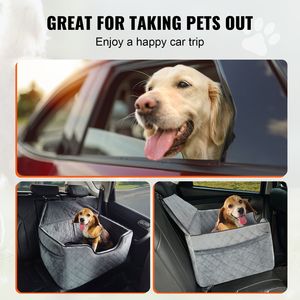 Siège auto pour chien avec poche de rangement, laisse de sécurité, rembourrage en éponge, transporteur et produit de voyage pour animaux de compagnie pour les déplacements en voiture - Product Image 6
