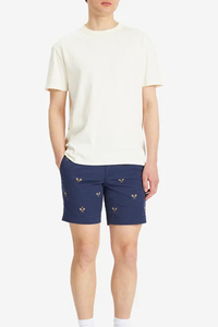 Shorts Bermuda Homme Bleu Imprimé Tennis Décontracté Coupe Été avec Poches et Fermeture Boutonnée pour Tenue Décontractée – Vente en Gros - Product Image 2