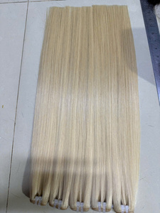 Extensions de cheveux humains blonds, trame simple, cheveux Remy, double trame, 100% cheveux vietnamiens purs, sans nœuds, sans perte de cheveux - Product Image 3