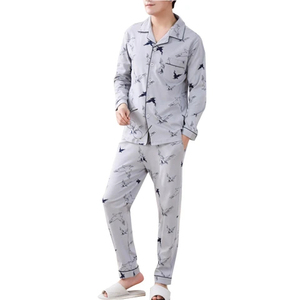 Vêtements de nuit en soie satinée, ensembles de vêtements de détente pour hommes, vêtements de nuit légers et confortables, ensemble de pyjama deux pièces - Product Image 2