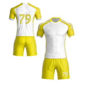 Vêtements de football personnalisés en sublimation, ensemble maillot et short, respirant, séchage rapide, anti-UV, équipement de football - Product Image 3
