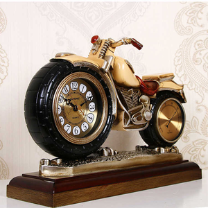 Handcrafted DIY <b>Vintage</b> Retro Motorcycle Model <b>Clock</b> Made Iron UV Plated Finish Christmas Souvenir for Home Decoration Gift - Product Image 2