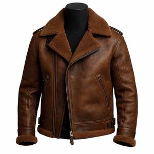 Veste en cuir pour homme, design personnalisé et tendance, fabriquée au Pakistan, produit haut de gamme, veste en cuir pour hommes et motards, veste d'hiver - Product Image 2