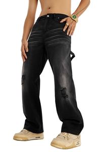 Jeans de Mezclilla Resistentes con Lavado Desgastado para Hombre, Fabricantes de Ropa Personalizada, Estilo Casual Cargo para Jeans de Hombre - Product Image 2