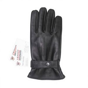 Guantes ISONZ Unisex de Piel de Cordero, Negros, Suaves, de Primera Calidad, para las Cuatro Estaciones, Casuales, para Exteriores, con Forro de Algodón, Térmicos y Transpirables - Product Image 1