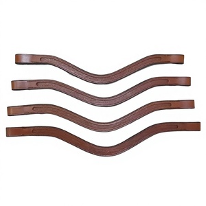 Diadema de cuero de lujo ligera y de alta calidad con canal vacío para caballo |   Diadema de cuero con canal vacío y acolchado suave - Product Image 1