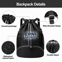 Sac à dos de sport et de gym en toile, grande capacité 30-40L, pour le fitness, les voyages, avec compartiment à chaussures, football, basketball, camping, école