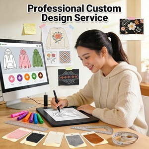 Sudadera con capucha unisex personalizada al por mayor con cremallera de un cuarto, estampado geométrico, estilo urbano, servicio OEM - Product Image 5