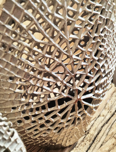 High Quality Eco-Friendly Silver Hand Carved Industrial Design Flower Plant <b>Pot</b> Home Garden Hammered Detail Floor All-Season - Product Image 6