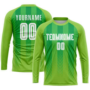 Men's Custom Graphic Goalkeeper Jersey Geometric Sublimation Long Sleeve Goalie Shirt For 2026 USA And Europe Market - Product Image 1