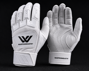 ถุงมือตีเบสบอลสีขาว WARPROINDUSTRY หนังบุฟองน้ำ ระบายอากาศได้ดี น้ำหนักเบา สำหรับผู้ใหญ่ ทั้งชายและหญิง เหมาะสำหรับการฝึกซ้อม - Product Image 1