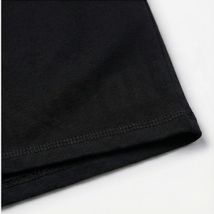 Conjunto Casual de 2 Piezas para Mujer, Tejido en Algodón, Camiseta de Manga Corta con Bolsillo y Pantalones Cortos por Encima de la Rodilla, Color Negro Sólido, Corte Holgado, Primavera, Talla S - Product Image 6