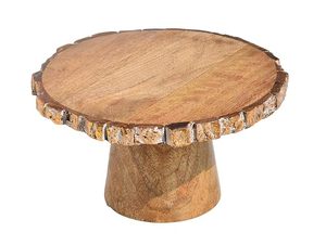 Soporte Redondo de Madera Ecológico para Pasteles, Plato Reutilizable para Exhibición de Postres por Aqudus Saleem para Mesa de Fiesta o Panadería - Product Image 5