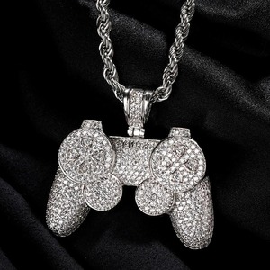 Collar con Colgante de Control de Videojuegos para Hombre, Plata 925 con Moissanita, Estilo Hip Hop, Colgante Iced Out para Amantes de los Videojuegos, Colgante de Moda Bling para Raperos - Product Image 6