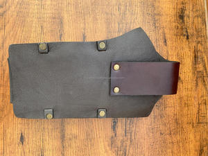 Vintage Style Western Handcrafted <b>Tooled</b> Cowhide Leather Right Handed Cowboy Holster Genuine Leather Concealed Belt Loop Holster - Product Image 4