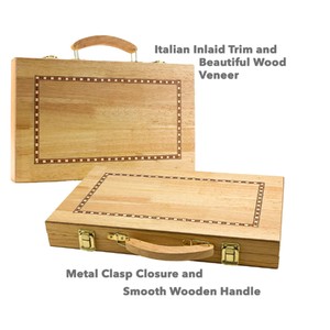 Portable 15 Inch Wood Backgammon Set <b>Folding</b> Wooden Board Game Case Traditional Family <b>Table</b> Game Vintage Backgammon Board Game - Product Image 4