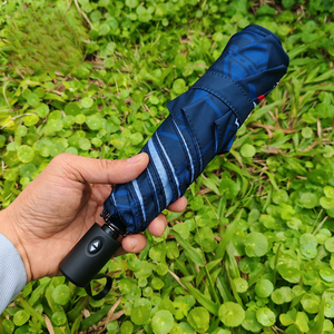 Paraguas Plegable Automático de Tres Pliegues con Logotipo Personalizado al por Mayor, 220g, 95cm, Impreso <span class=keywords><strong>en</strong></span> Tela Pongee, 6 Varillas, para Viajes, Regalos Corporativos y Minoristas - Product Image 2