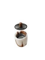 Encensoir moderne en bois de santal fait main, brûleur d'encens arabe Bakhour Mubkhar, diffuseur d'aromathérapie pour la maison et la décoration de mariage