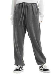 Pantalon de survêtement en éponge française de qualité supérieure, lavé à l'acide, en coton personnalisé avec cordon de serrage, taille haute, pantalon pour hommes - Product Image 2