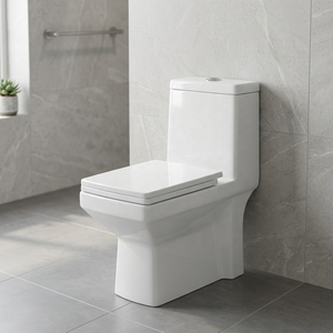 WC monobloc carré à réservoir encastré, économie d'eau, à poser au sol, pour salle de bain, maison, hôtel - Product Image 3
