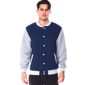 Chaqueta Varsity de Béisbol Negra para Hombre, con Mangas de Cuero, Chaqueta Universitaria con Letras Bordadas, Chaqueta Varsity Chenille - Product Image 3