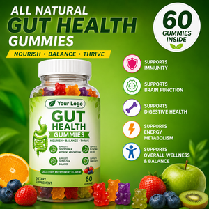 Gummies naturels pour la santé intestinale, à croquer, saveur fruitée, avec emballage pratique en bouteille, options de personnalisation de la marque - Product Image 3