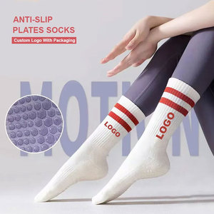 1Pair Professional Women Yoga <b>Socks</b> Silicone Anti-slip Ballet Pilates <b>Socks</b> Women Backless Breathable Bandage Dance Sports <b>Socks</b> - Product Image 5
