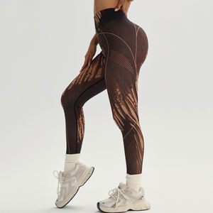 Nuevos Pantalones de Yoga para Mujer, Cintura Alta, Elásticos en 4 Direcciones, Transpirables, Leggings de Gimnasio con Efecto Levanta Glúteos - Product Image 4