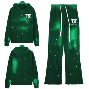 Conjuntos Deportivos de Invierno Unisex con Logotipo Personalizado de Fábrica de Pakistán, Conjuntos de Jogger de Marca Privada, Algodón Premium, Estampado Sólido, Lavado Ácido - Product Image 6