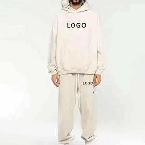 Ensemble de survêtement streetwear en gros, avec patchs, effet vieilli, brodé, pantalon empilé et sweat à capuche, délavé soleil et délavé à l'acide - Product Image 6